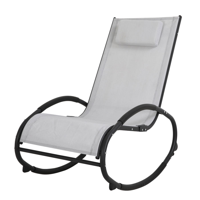 B-Ware EIBY Outdoor Schaukelstuhl Grau