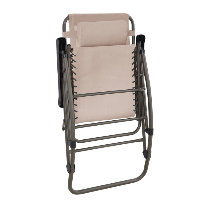 B-Ware Faltbarer Schaukelstuhl Beige/Sandfarben