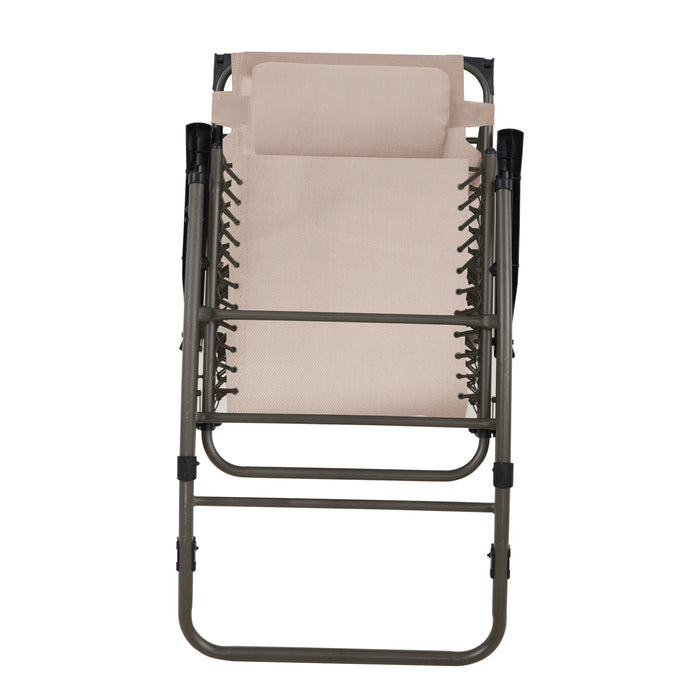B-Ware Faltbarer Schaukelstuhl Sonnenschutz Beige