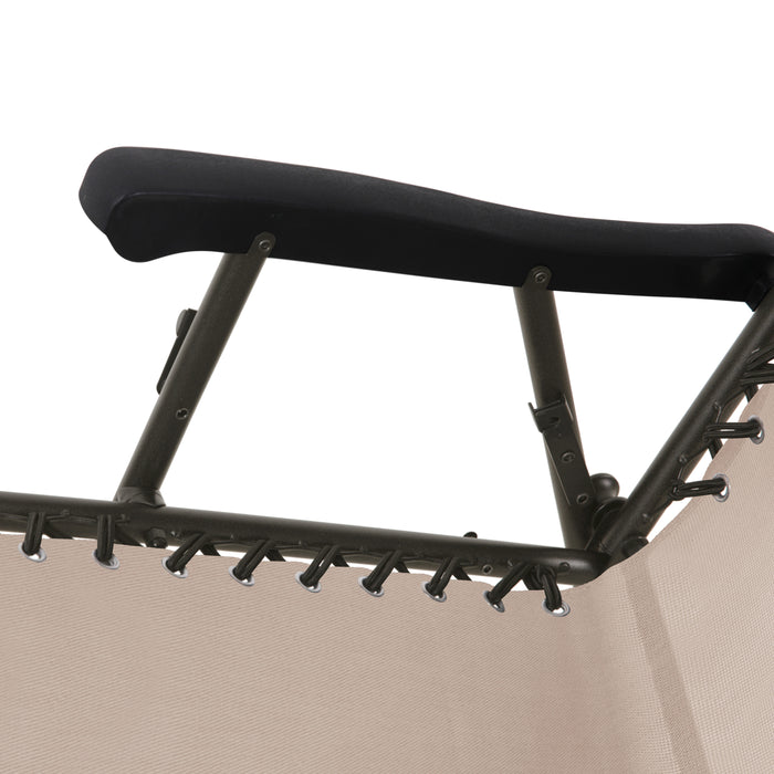 SVITA Outdoor Schaukelstuhl beige - Detail Armlehne