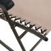 SVITA Outdoor Schaukelstuhl beige - Detail Sitzfläche mit Gummifederung