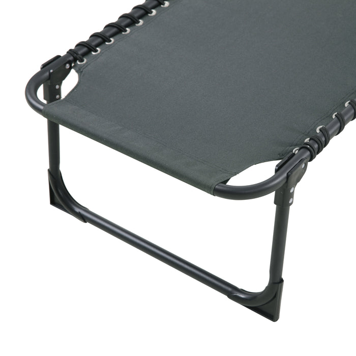 B-Ware 2er Set Sonnenliege Dunkelgrau