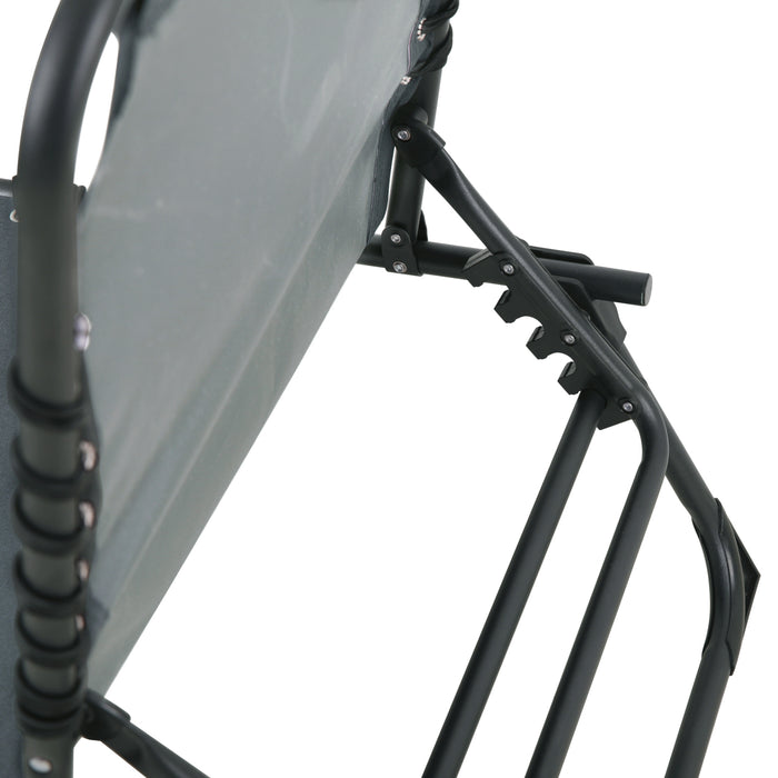 B-Ware 2er Set Sonnenliege Hellgrau
