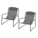 2-er Set Outdoor Relaxsessel dunkelgrau