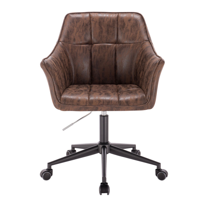 B-Ware Schreibtischstuhl Vintage Kunstleder Braun
