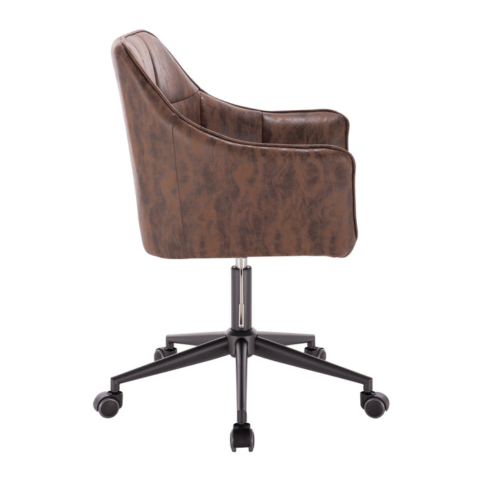 B-Ware Schreibtischstuhl Vintage Kunstleder Braun