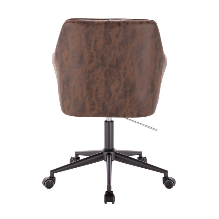 B-Ware Schreibtischstuhl Vintage Kunstleder Braun