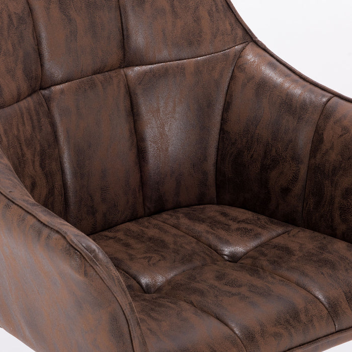 B-Ware Schreibtischstuhl Vintage Kunstleder Braun
