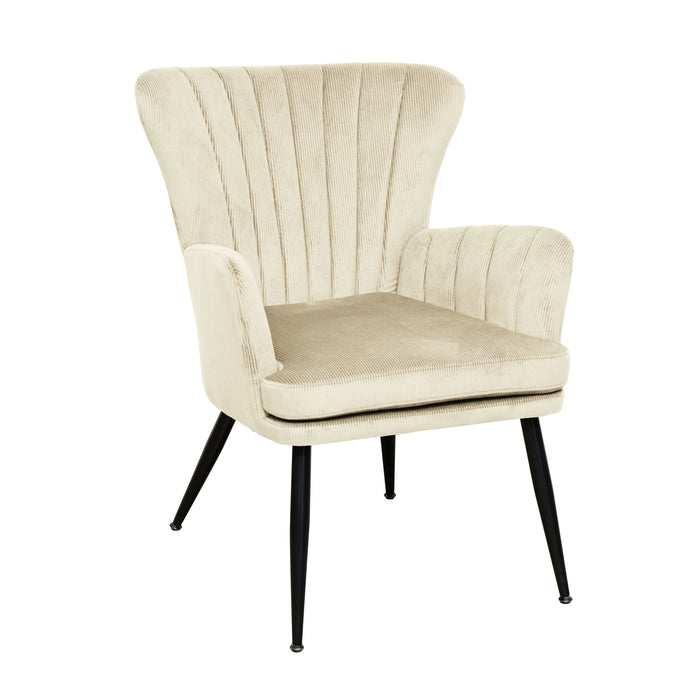 B-Ware Sessel SANSA Cord Weiß