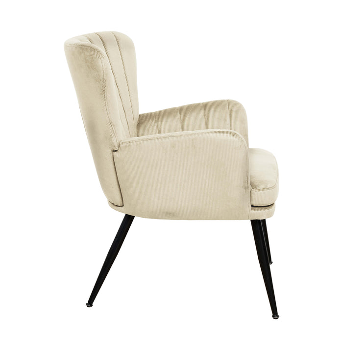 B-Ware Sessel SANSA Cord Weiß