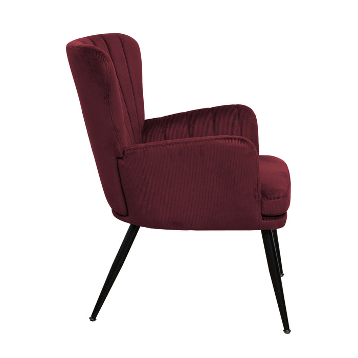 B-Ware Sessel SANSA Cord Weinrot