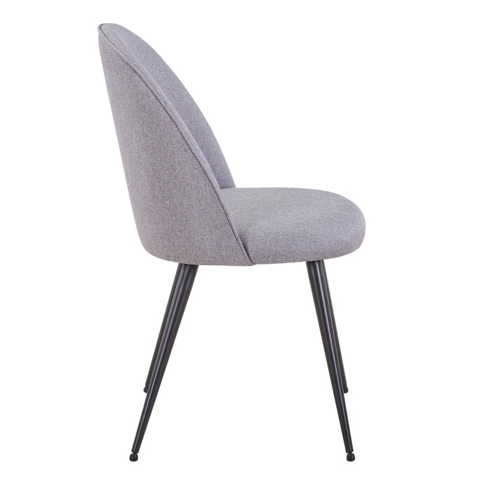 B-Ware ANITA 2er Set Esszimmerstühle Stoff Grau