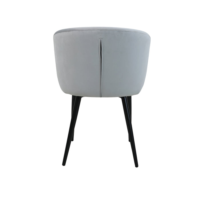 B-Ware AUDREY 2er Set Esszimmerstühle Grau Samt