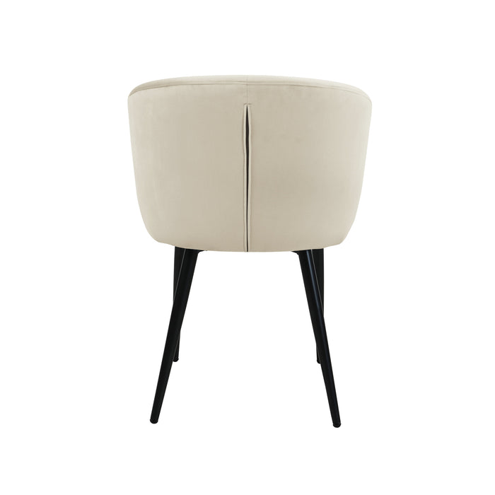 B-Ware AUDREY Esszimmerstühle 2er Set Creme Samt