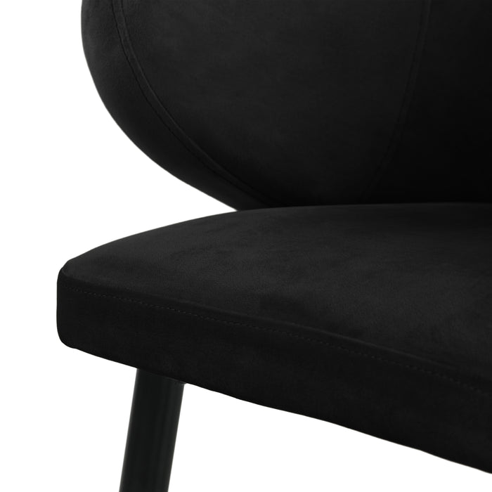 B-Ware AUDREY 2er Set Esszimmerstühle Grau Samt