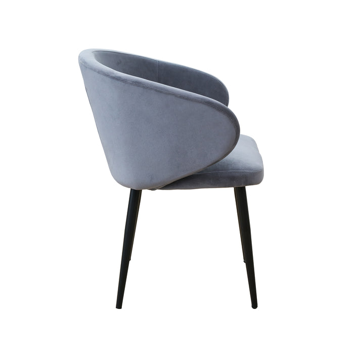 B-Ware AUDREY 2er Set Esszimmerstühle Schwarz Samt