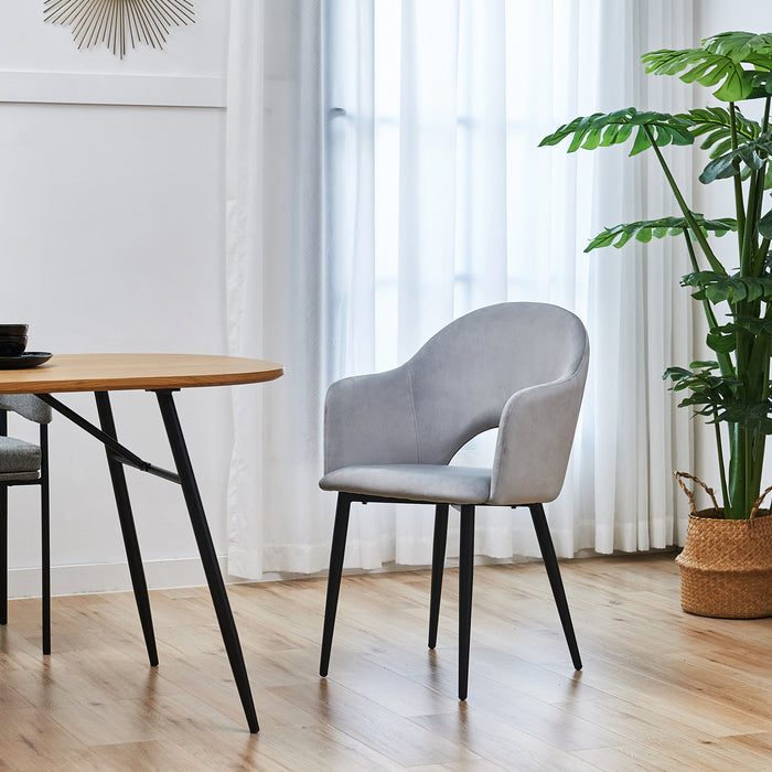 B-Ware HAILEY 2er Set Esszimmerstühle Grau