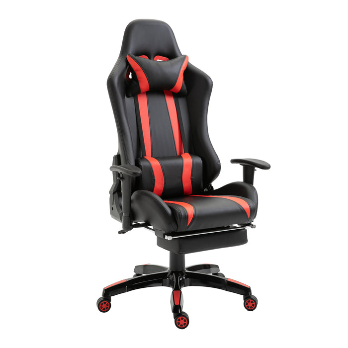 B-Ware Gaming Sessel mit Fußraste Schwarz-rot