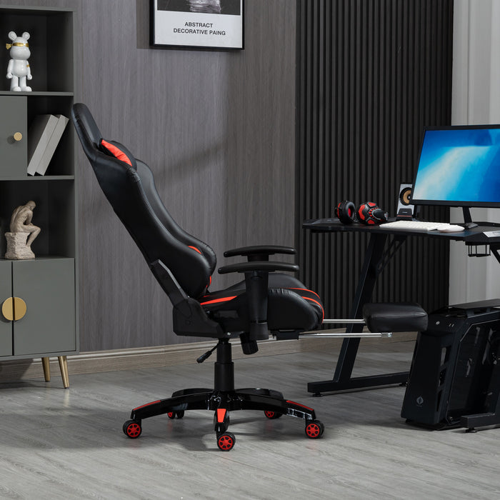 B-Ware Gaming Sessel mit Fußraste Schwarz-rot