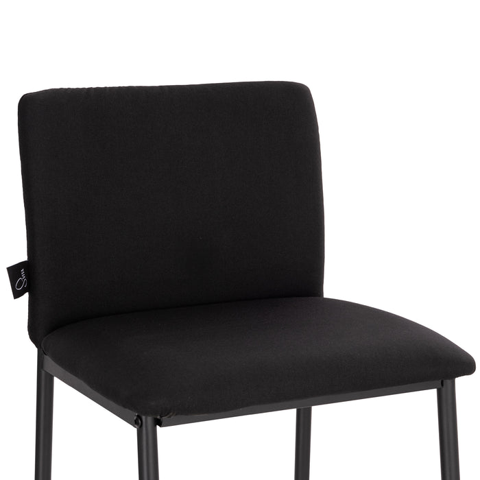 B-Ware ERIK 2er Set Barhocker mit Rückenlehne Schwarz