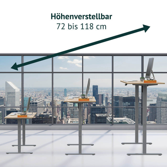 B-Ware JIRI Schreibtischgestell höhenverstellbar Einzelmotor Grau