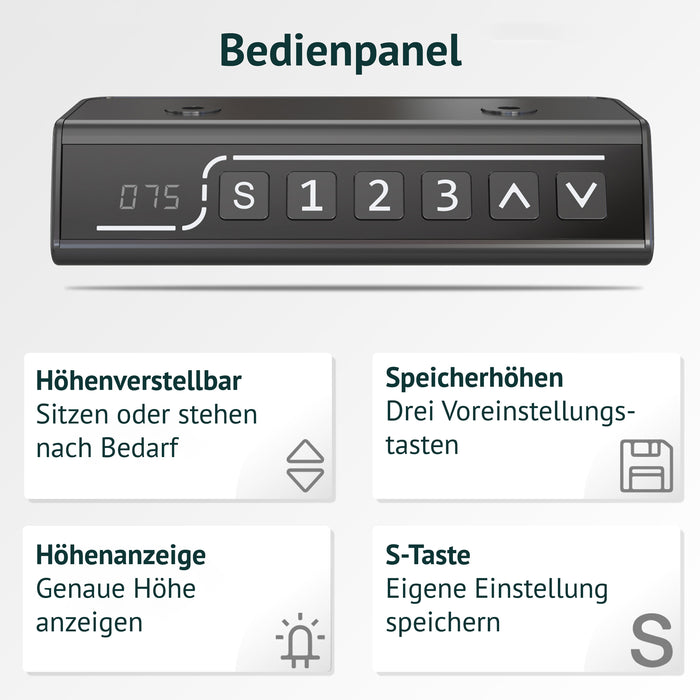 B-Ware JIRI Schreibtischgestell höhenverstellbar Einzelmotor Grau