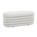 SVITA BLOSSOM XL Hocker mit Stauraum und weißem Bouclé-Bezug