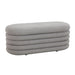 SVITA BLOSSOM XL Hocker mit Stauraum und hellgrauem Bouclé-Bezug