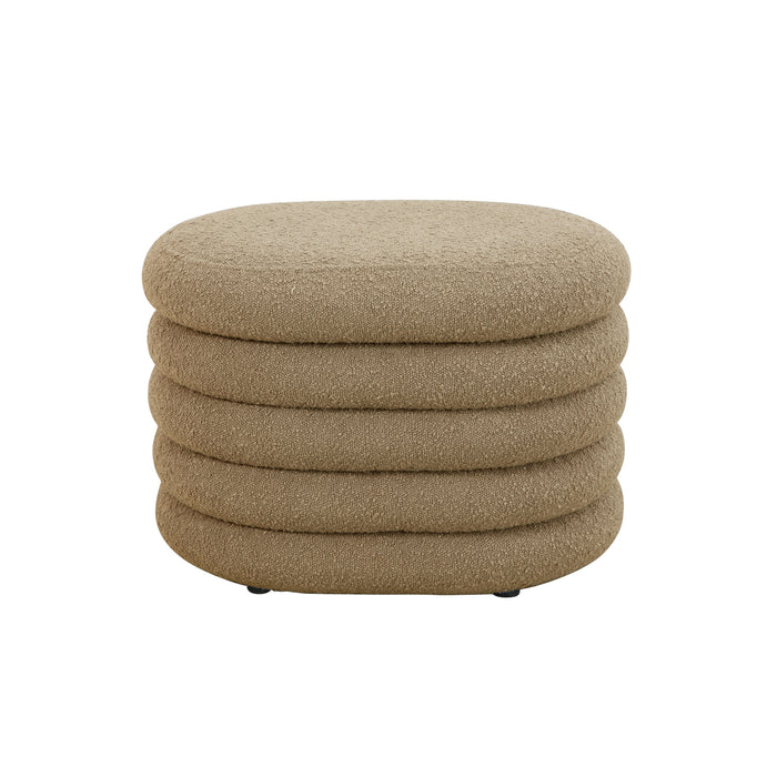 B-Ware BLOSSOM Ottomane Boucle Hellbraun