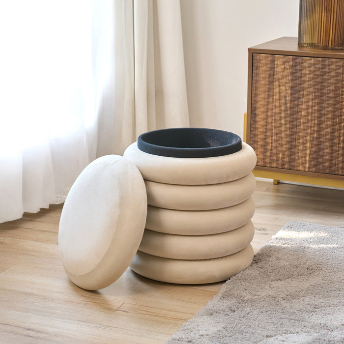 B-Ware BLOSSOM XS Samt Beige — SVITA
