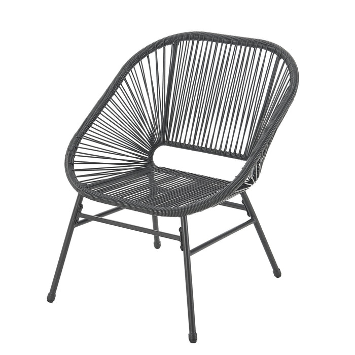 Balkonmöbel Set TULUM - Sessel schwarz