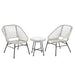 Balkonmöbel Set TULUM 3-tlg. - 2 Sessel und Beistelltisch weiß