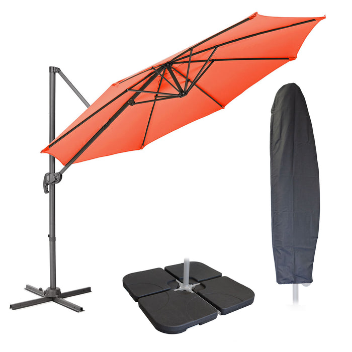 Set Ampelschirm 3m + Haube + Gewichte