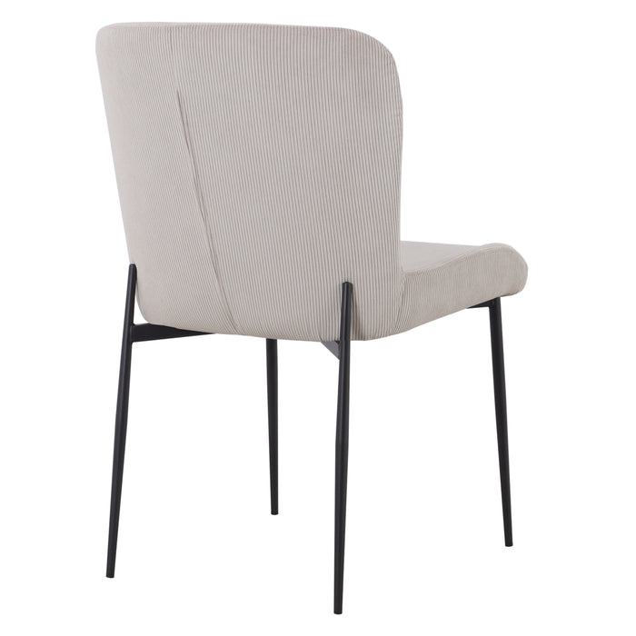 Beiger SVITA Freddie Esszimmerstuhl mit minimalistischem Design, seitliche Ansicht
