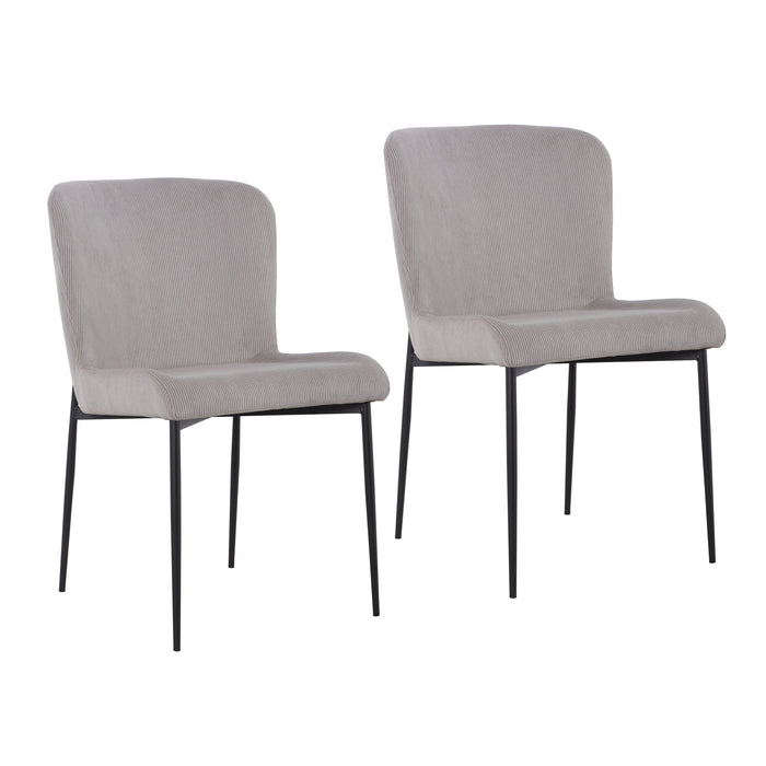 B-Ware FREDDIE 2er-Set Esszimmerstuhl Hellgrau