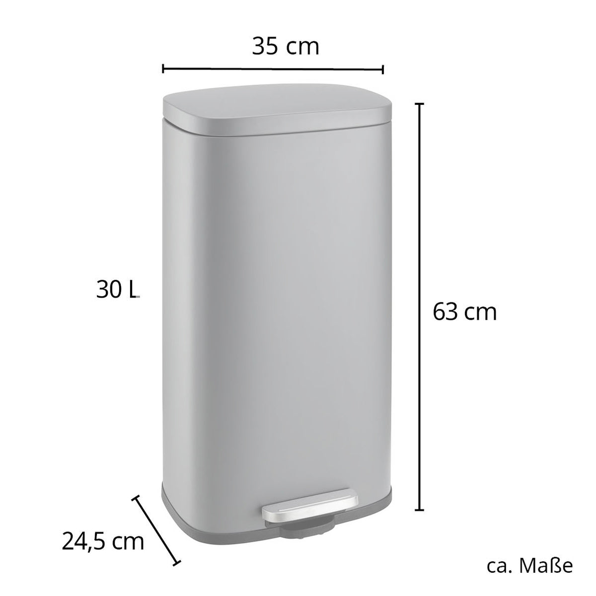 TQ30 Mülleimer 30 Liter Schwarz — SVITA