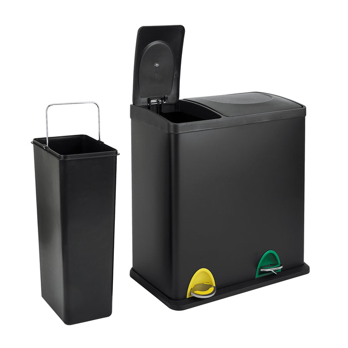 TC2Combo35 Mülleimer Schwarz 35 Liter (12+23L)