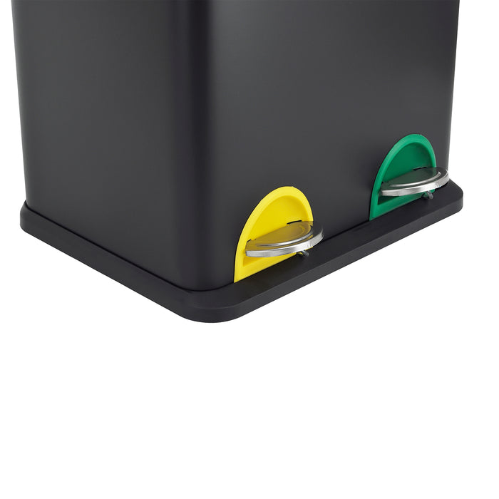 TC2X15 Mülleimer 30 Liter 2x15 Liter Schwarz