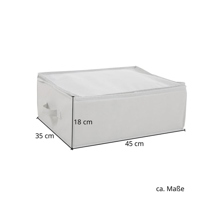 Stoff Aufbewahrungsbox mit Griffen, Maße 45 x 35 x 18 cm