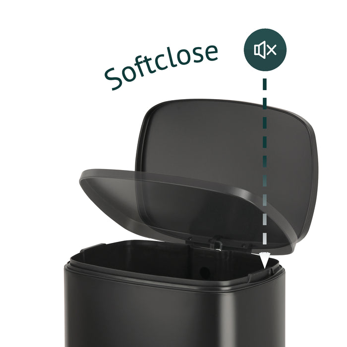 TQ50 Mülleimer 50 Liter Schwarz