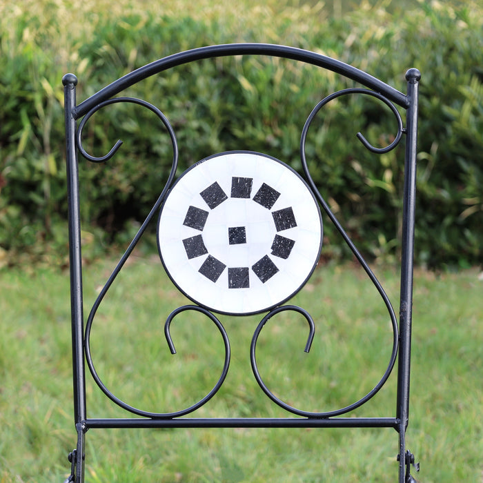 B-Ware Bistro Set Mosaik Schwarz