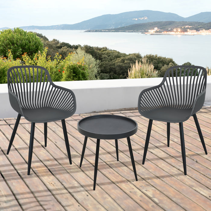 Garten Sitzgruppe SVITA PHILLY schwarz auf Terrasse