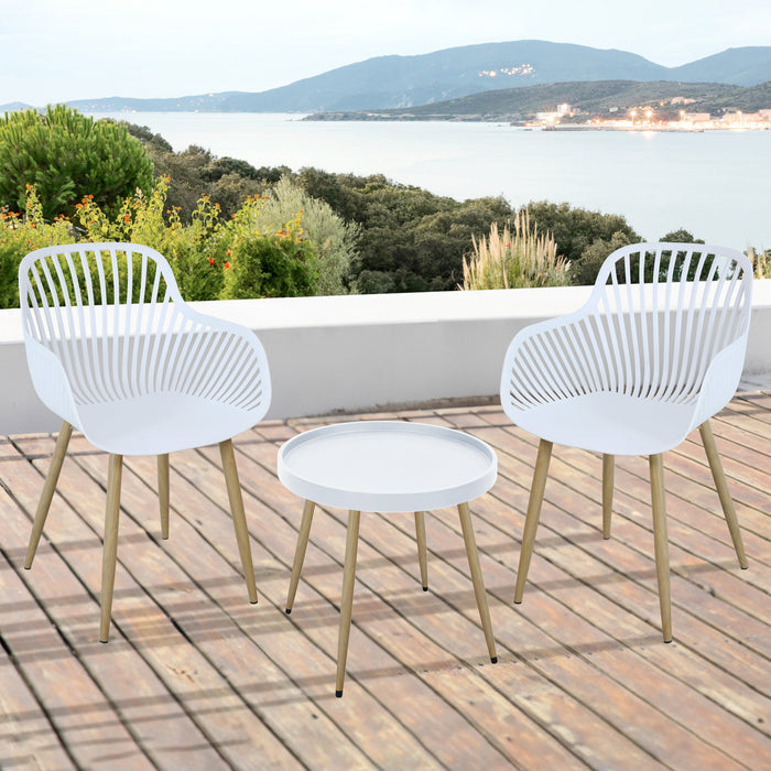 Garten Sitzgruppe SVITA PHILLY weiß auf Terrasse