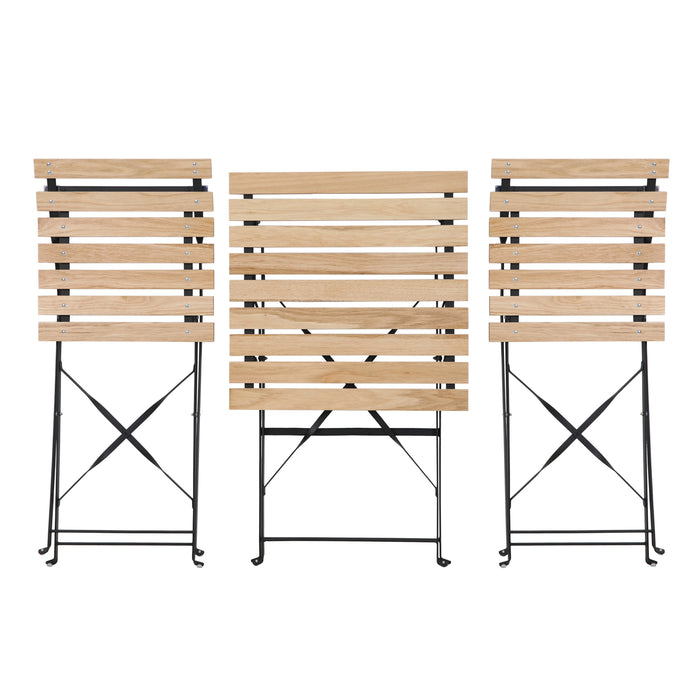 Bistro Set Metall Holz