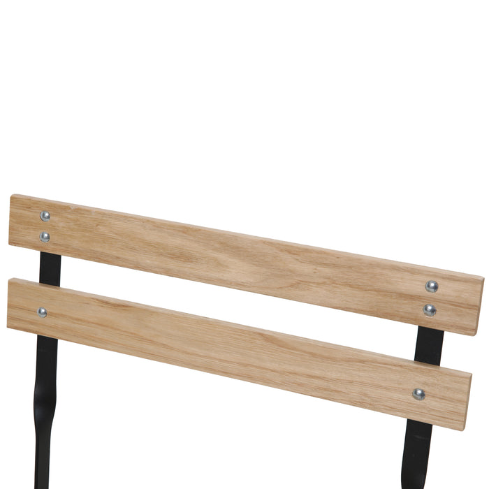 Bistro Set Metall Holz