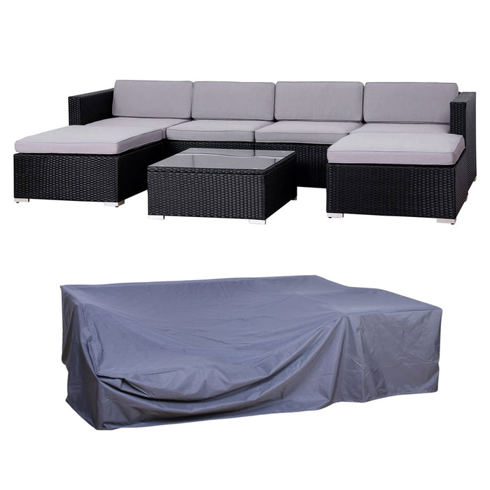Set LUGANO + Abdeckhaube Schwarz