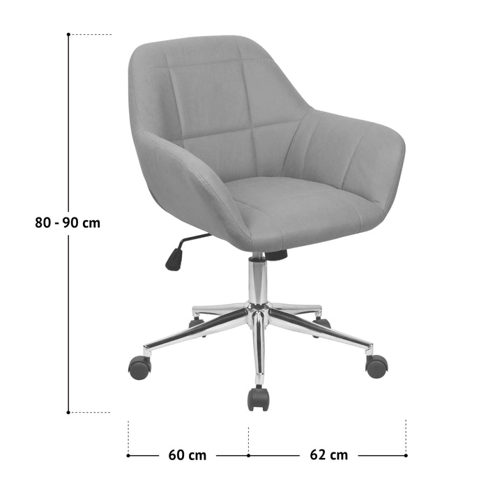 Maße SVITA LILY Schreibtischstuhl: 80-90 cm hoch, 60 cm breit, 62 cm tief
