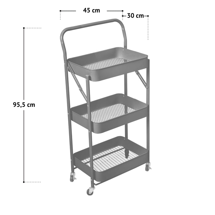 B-Ware Servierwagen klappbar Schwarz