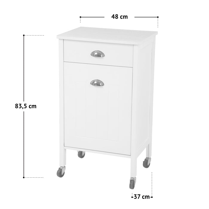 B-Ware Küchenwagen 2 Behälter Weiß