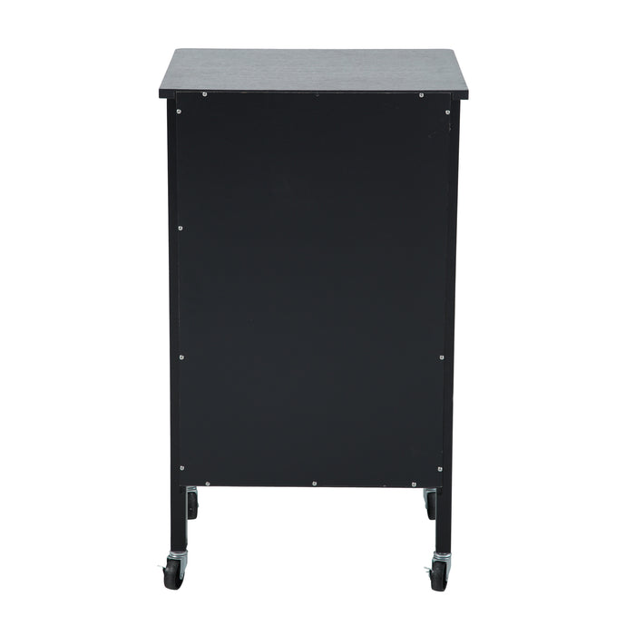 B-Ware Küchenwagen 2 Behälter Schwarz